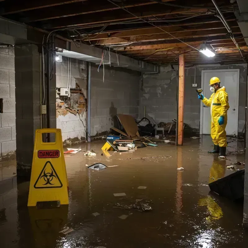 Flooded Basement Electrical Hazard in Bay Park, NY Property